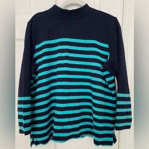 Talbots Zippered Turtleneck with Stripes Size 2XLP